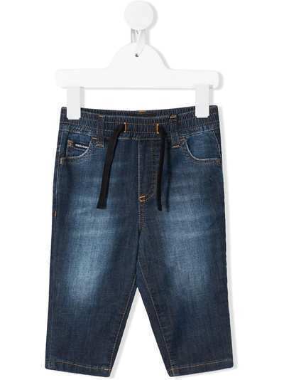 Dolce & Gabbana Kids выбеленные джинсы с кулиской