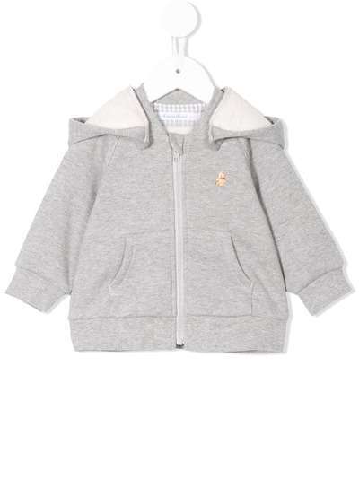 Familiar hooded zip-up sweatshirt