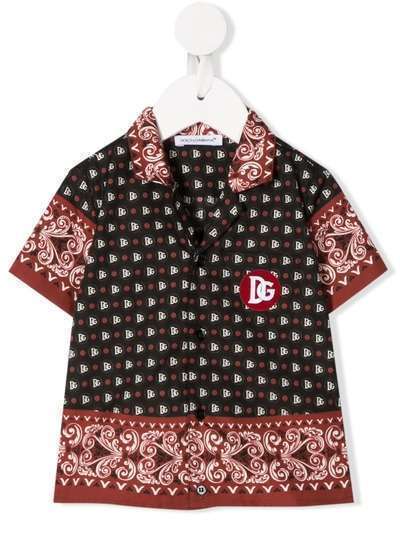 Dolce & Gabbana Kids рубашка с логотипом DG