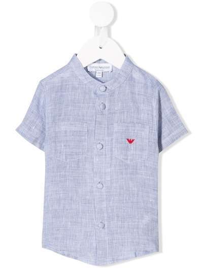 Emporio Armani Kids рубашка с логотипом на кармане