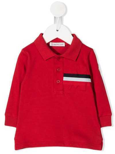 Moncler Kids рубашка поло с отделкой в полоску