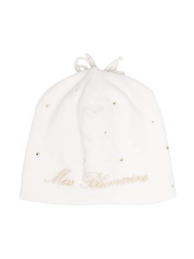 Miss Blumarine шапка с вышитым логотипом
