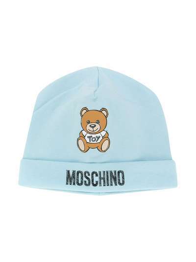 Moschino Kids шапка бини Teddy с логотипом