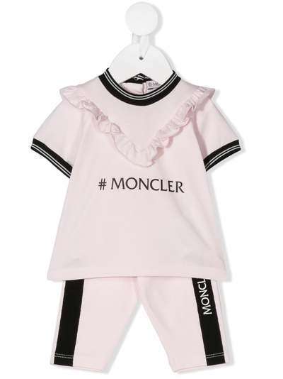 Moncler Kids спортивный костюм с оборками и логотипом