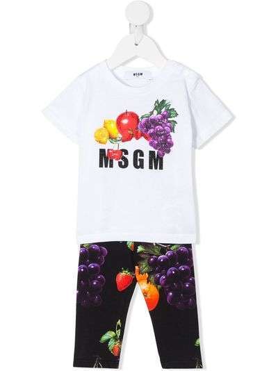 Msgm Kids спортивный костюм с принтом