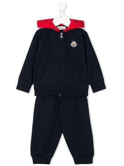 Moncler Kids спортивный костюм с вышитым логотипом