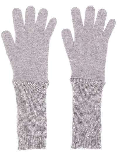 Fabiana Filippi длинные перчатки с пайетками