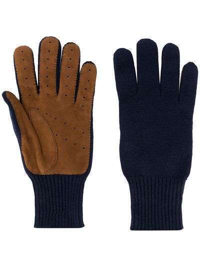 Brunello Cucinelli кашемировые перчатки в стиле колор-блок