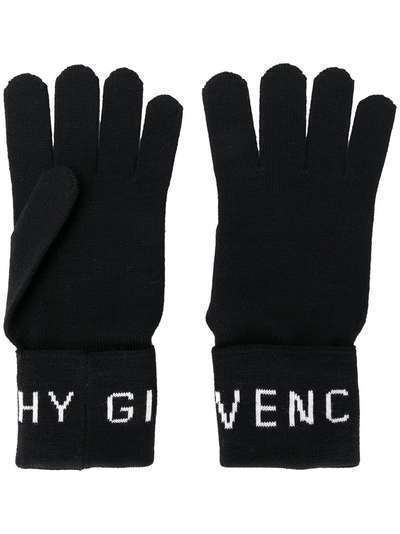 Givenchy трикотажные перчатки с логотипом