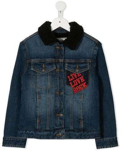 Zadig & Voltaire Kids джинсовая куртка с надписью