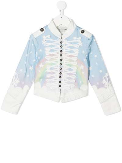 Stella McCartney Kids джинсовая куртка Magic Rainbow