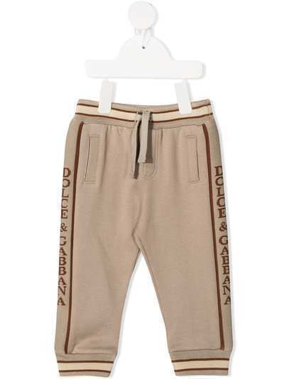 Dolce & Gabbana Kids спортивные брюки с логотипами на лампасах