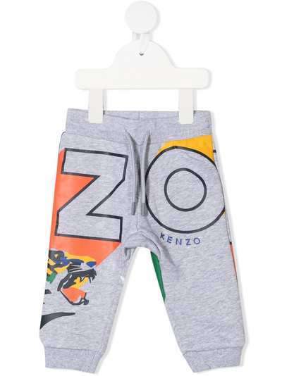 Kenzo Kids спортивные брюки с графичным логотипом