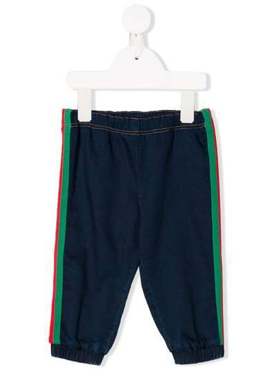 Gucci Kids спортивные брюки с отделкой Web