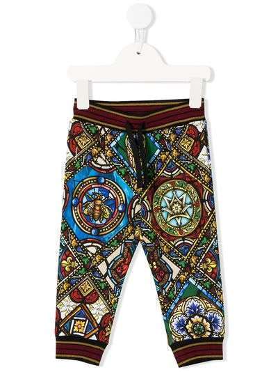 Dolce & Gabbana Kids спортивные брюки с принтом