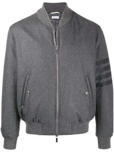 Thom Browne куртка-бомбер с полосками 4-Bar