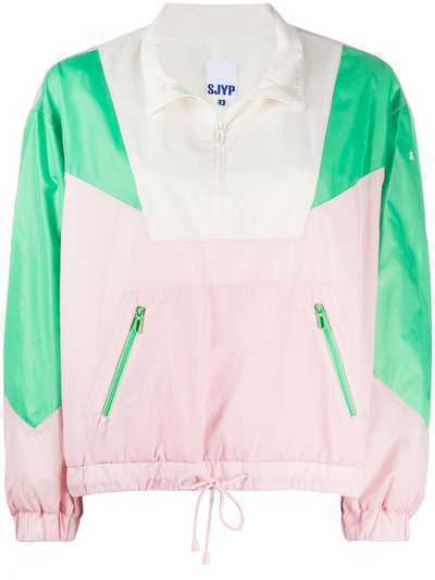 SJYP куртка-пуловер в стиле колор-блок