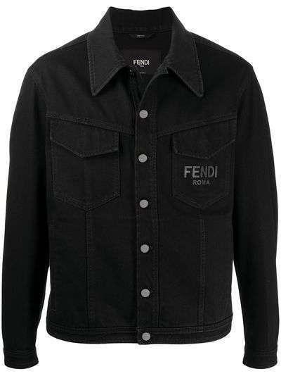 Fendi джинсовая куртка с логотипом