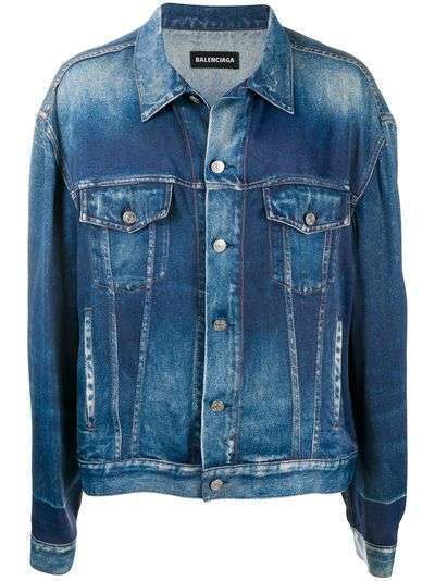 Balenciaga джинсовая куртка с эффектом потертости