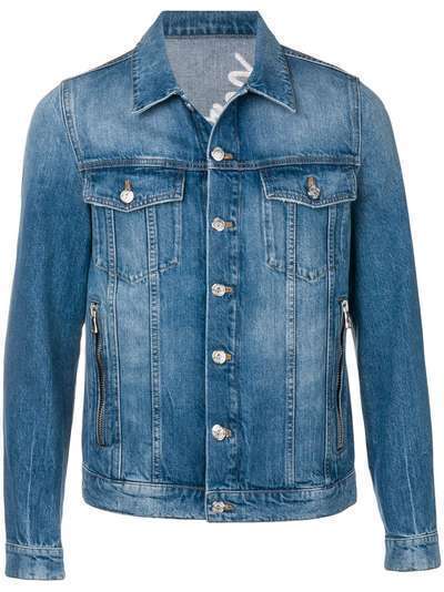 Balmain джинсовая куртка с вышитым логотипом