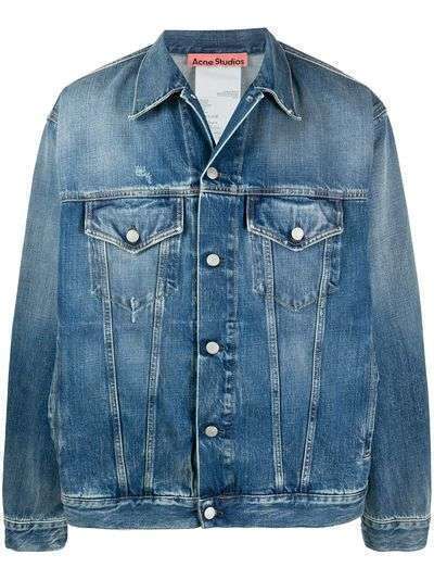 Acne Studios джинсовая куртка с эффектом потертости