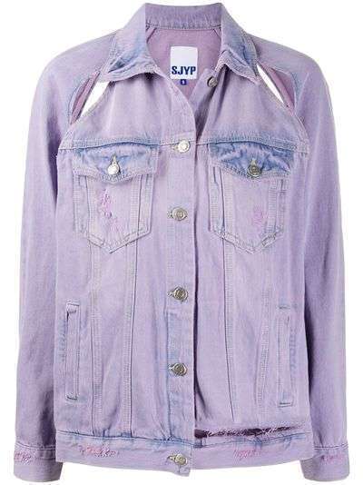 SJYP джинсовая куртка с прорезями