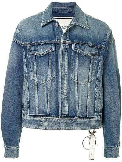 Wooyoungmi джинсовая куртка с эффектом потертости