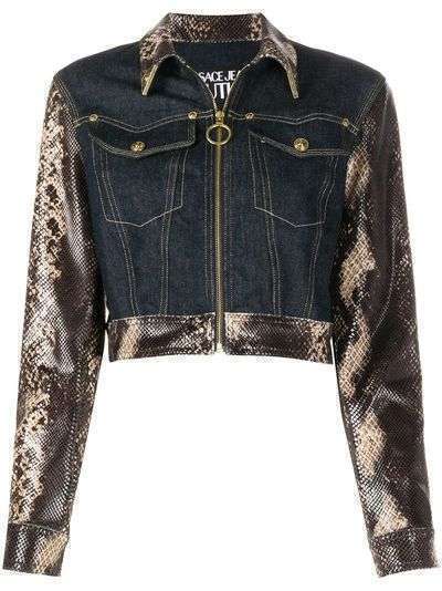 Versace Jeans Couture джинсовая куртка со змеиным принтом