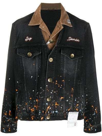 Maison Mihara Yasuhiro джинсовая куртка с эффектом разбрызганной краски