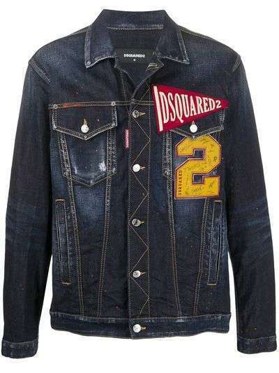 Dsquared2 джинсовая куртка с вышитым логотипом