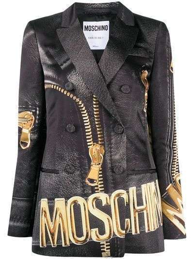 Moschino блейзер с принтом