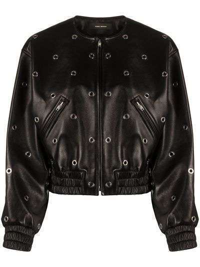 Isabel Marant eyelet detailed lambskin jacket