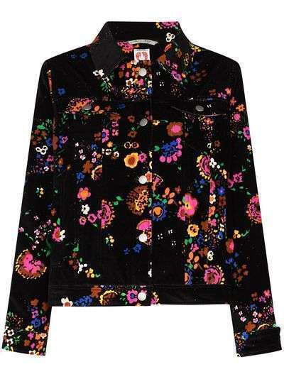 Shrimps бархатный пиджак Reeve с цветочным принтом