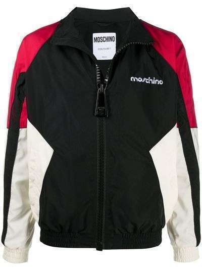 Moschino куртка в стиле колор-блок на молнии