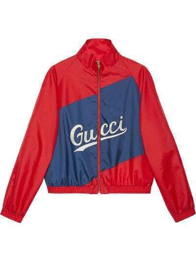 Gucci куртка с вышитым логотипом