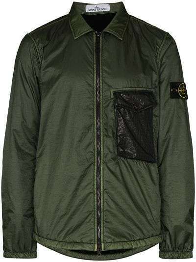 Stone Island легкая куртка-рубашка на молнии