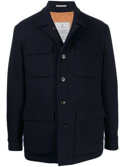 Brunello Cucinelli однобортная куртка с карманами