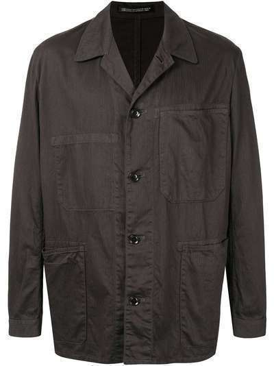 Yohji Yamamoto куртка с накладными карманами и длинными рукавами