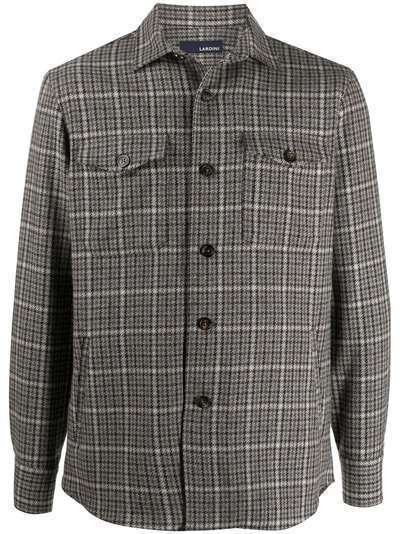 Lardini клетчатая куртка-рубашка на пуговицах