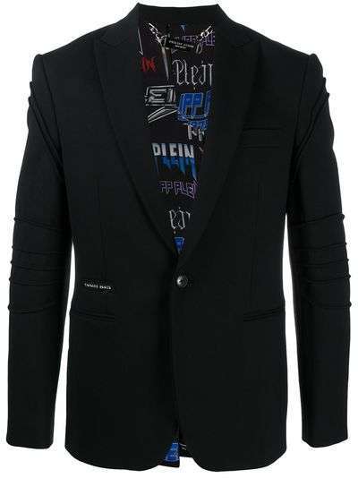 Philipp Plein однобортный пиджак со вставками в рубчик
