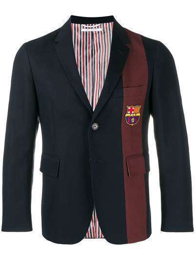 Thom Browne пиджак FC Barcelona с контрастной полоской