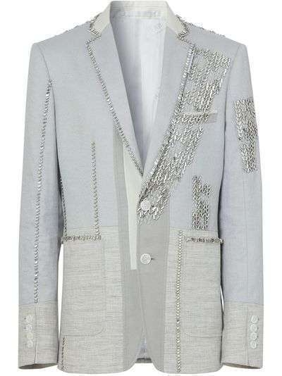 Burberry пиджак с вышивкой кристаллами