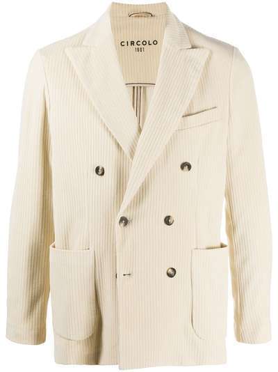 Circolo 1901 двубортный пиджак в полоску
