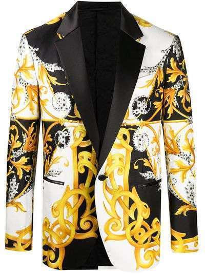 Versace пиджак с принтом Barocco Acanthus