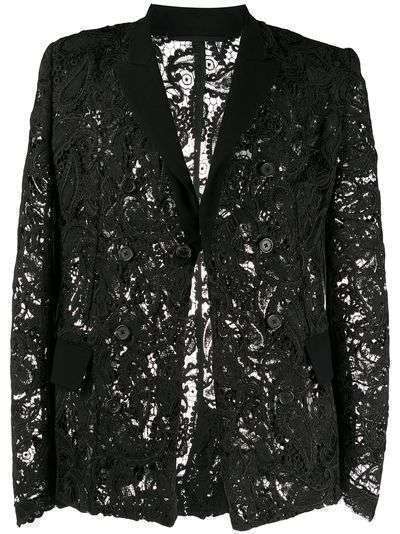 Ann Demeulemeester однобортный кружевной пиджак