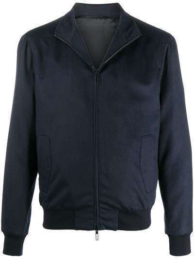 Emporio Armani куртка с отделкой в рубчик и высоким воротником