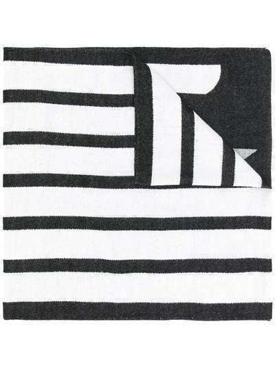 Emporio Armani полосатый шарф с логотипом