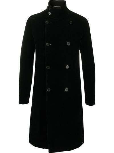 Emporio Armani двубортное пальто с высоким воротником