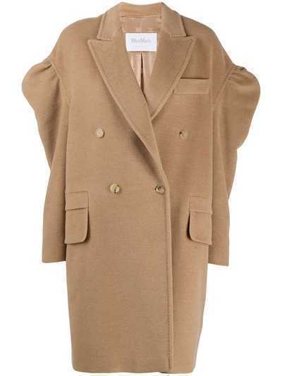 Max Mara dropped puff sleeves double-breasted coat