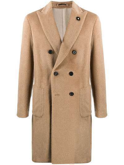 Lardini фактурное двубортное пальто